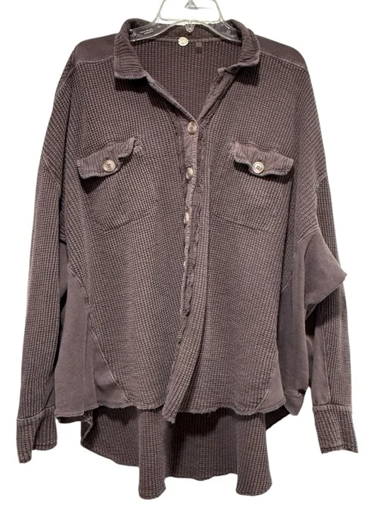 Free People One Scout Shaket In Mole - Picture 6 of 16